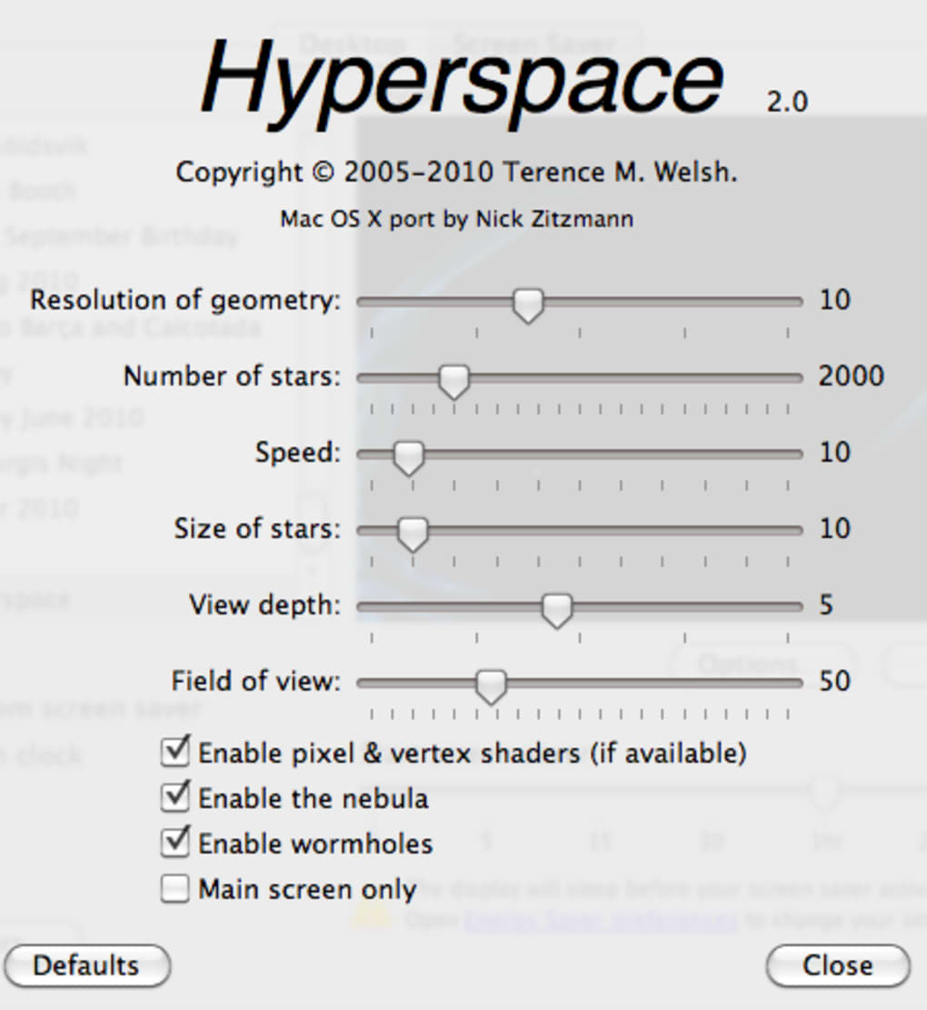 Free screensavers mac